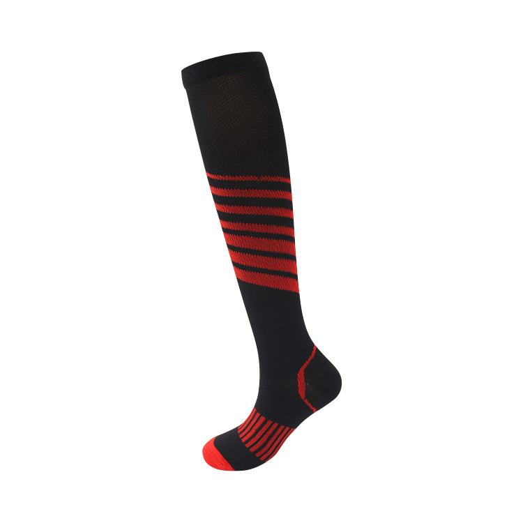 Non Slip Stripes Compression Socks Graduated Compression Stockings Pressure Sports Socks 20-30 mmHg